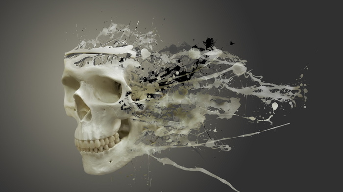 background, 3D, skull