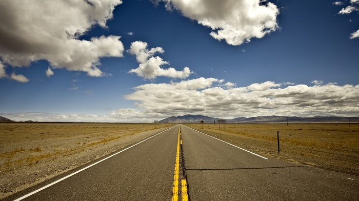 landscape, sky, road