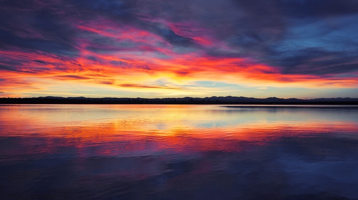 sea, nature, reflection