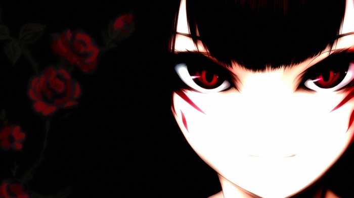 Beatmania, anime girls, rose, red eyes