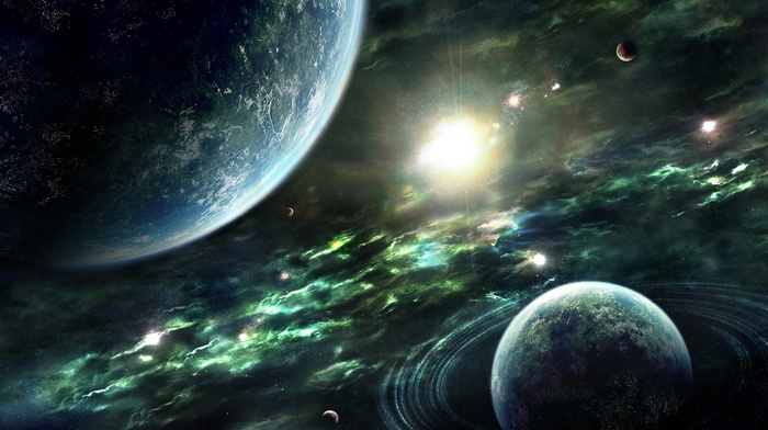 stars, space, planet