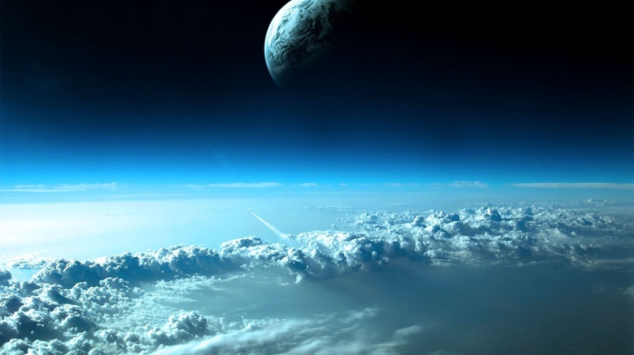 clouds, space, planet, atmosphere