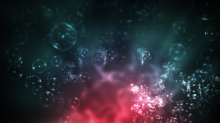 bubbles, underwater, light, 3D