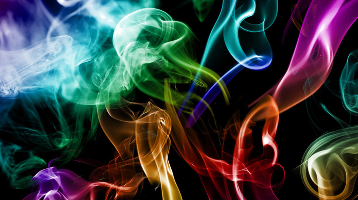 creative, 3D, abstraction, smoke, colors