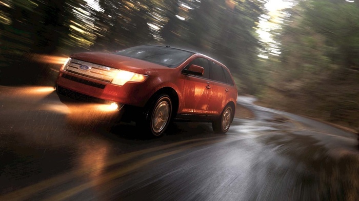 cars, road, rain, speed