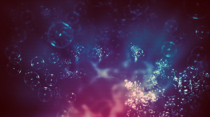 gradient, bubbles, abstract