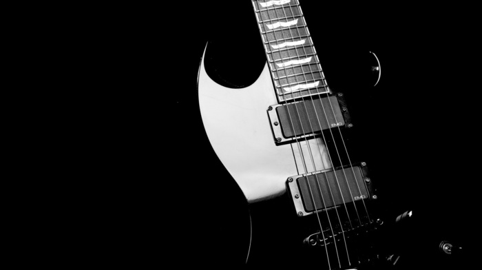 black, guitar, macro