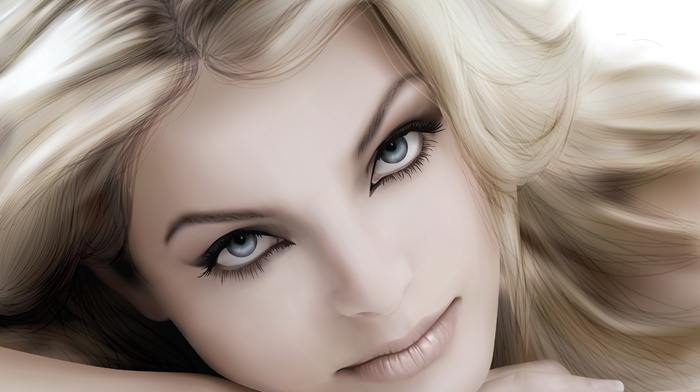 portrait, girls, blonde