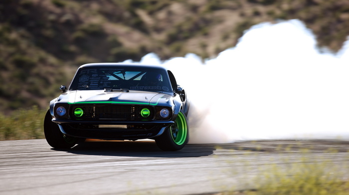 drift, Ford, cars, smoke, Ford Mustang
