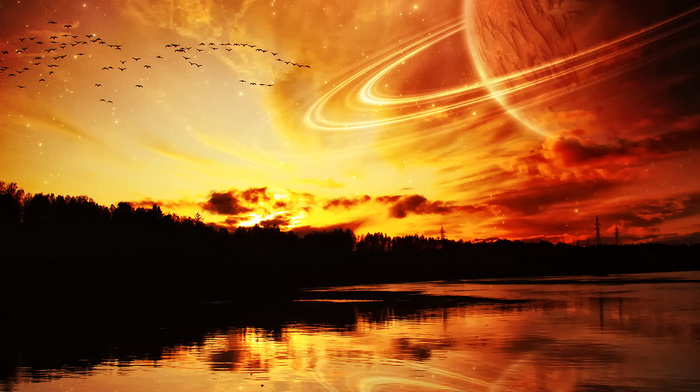 river, space, planet, sea