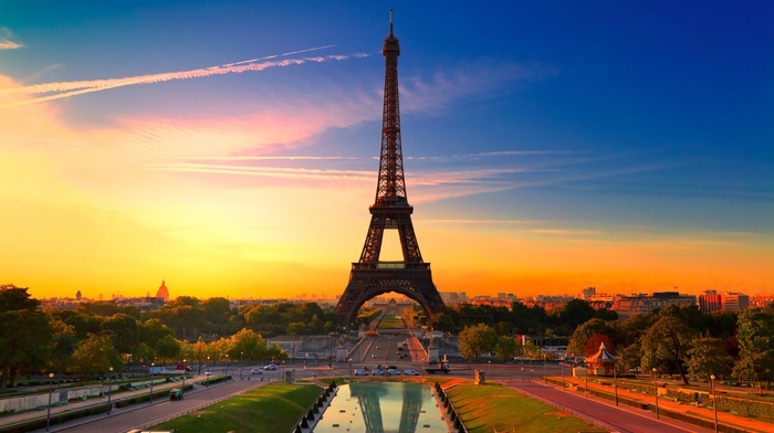 Eiffel Tower, cities, France, Paris, city