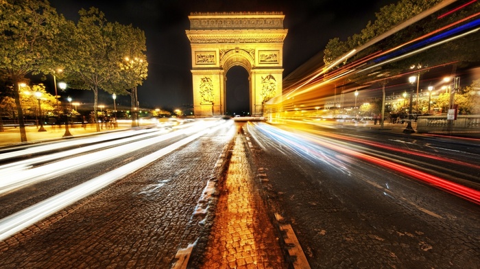 cities, Paris, France, night
