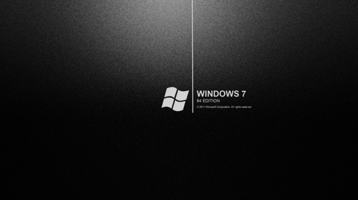 Windows 7, wallpaper, black background