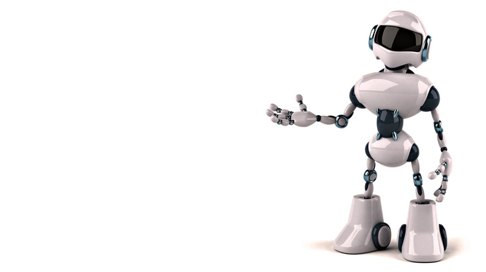 white background, robot