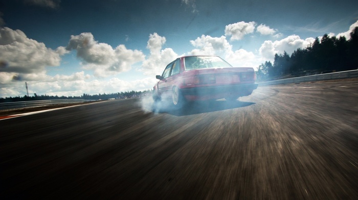 bmw, sky, cars, tree