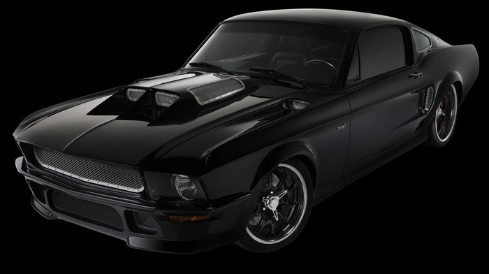 black, mustang, cars, auto