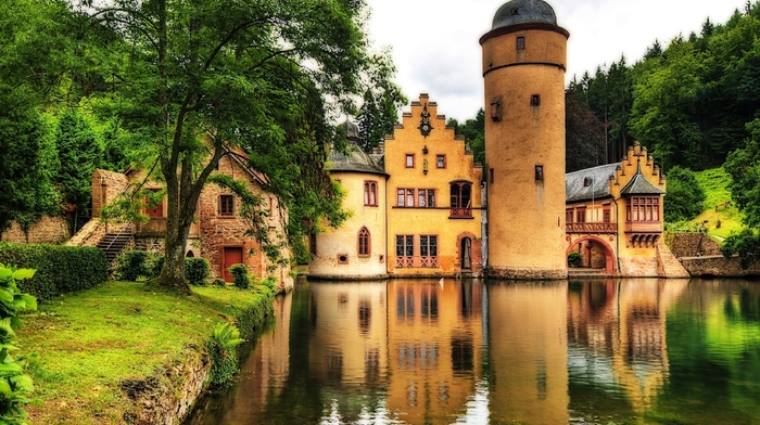 Germany, castle, nature, water