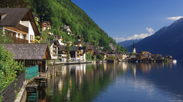 river, nature, city