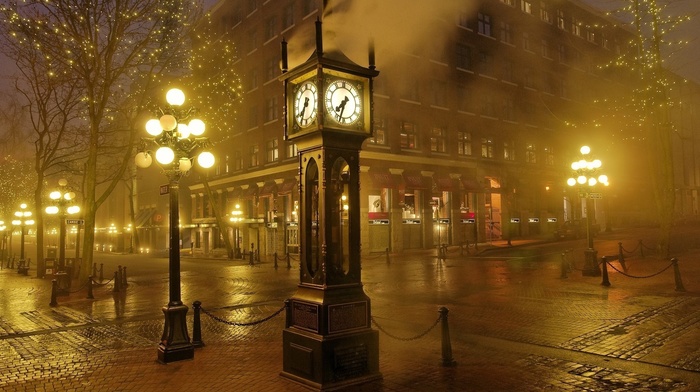 evening, clocks, France, cities