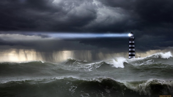 sea, nature, lighthouse