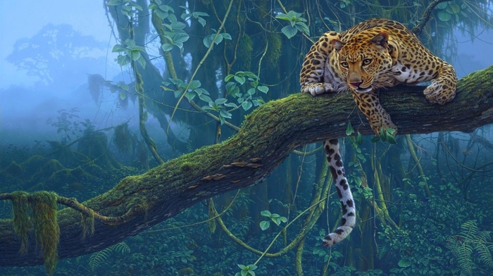 leopard, stunner, tree