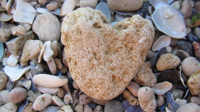heart, stone, macro