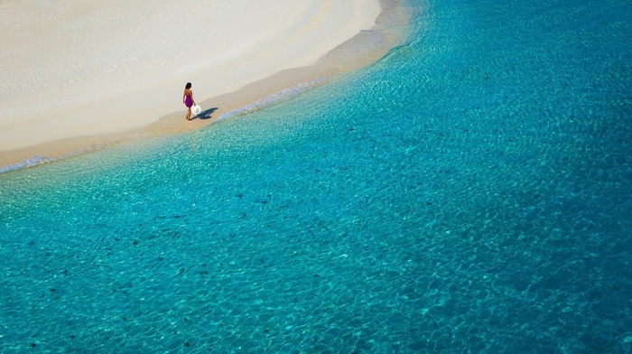 beach, water, nature, sea, girl