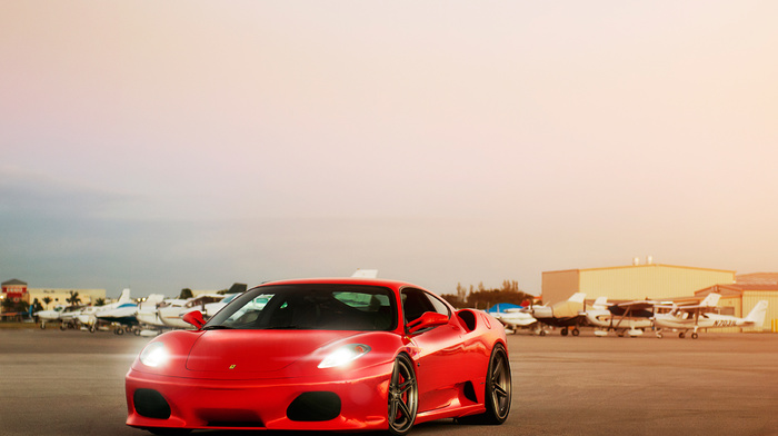 ferrari, headlights, light, cars