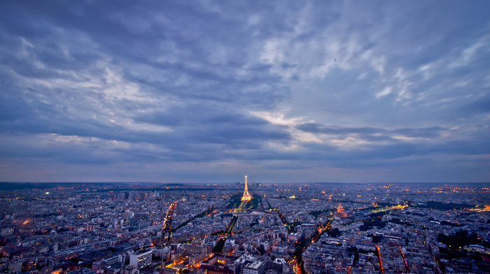 Paris, lights, cities, city, evening