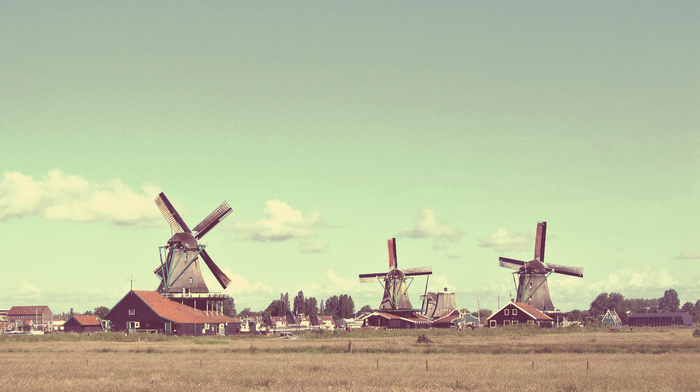 grass, village, sky, cities