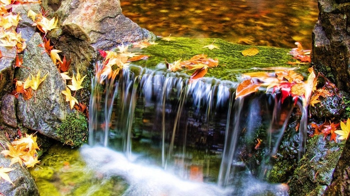 autumn, super, waterfall