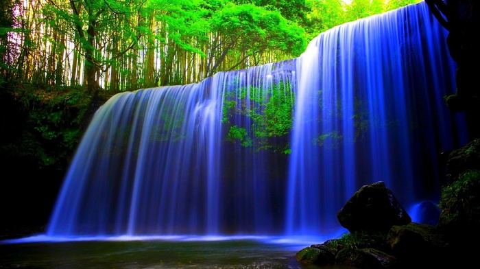 waterfall, super, nature