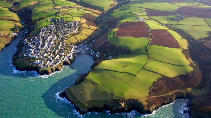 town, nature, sea, ocean