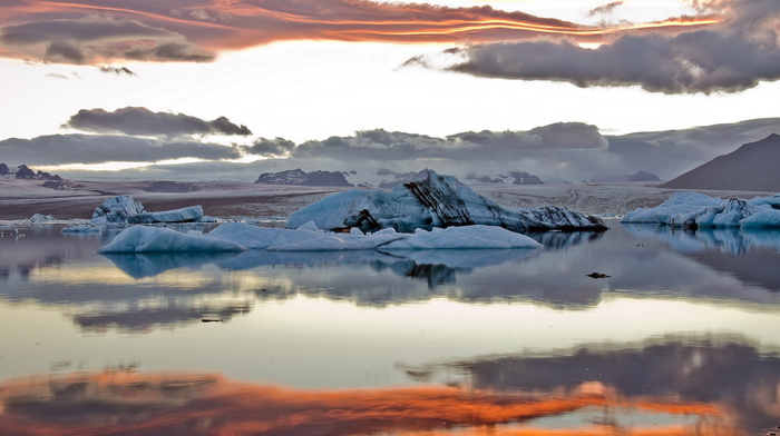 ice, winter, sea, sky, landscape