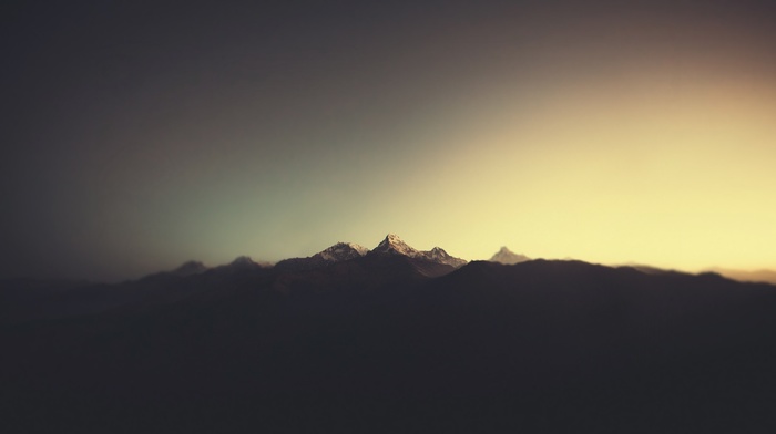 landscape, silhouette, mountain