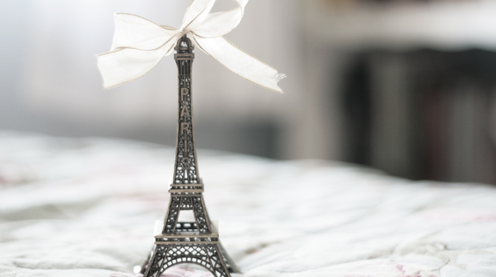 Paris, bow, macro, Eiffel Tower