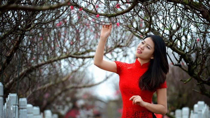 girl, spring, girls, nature