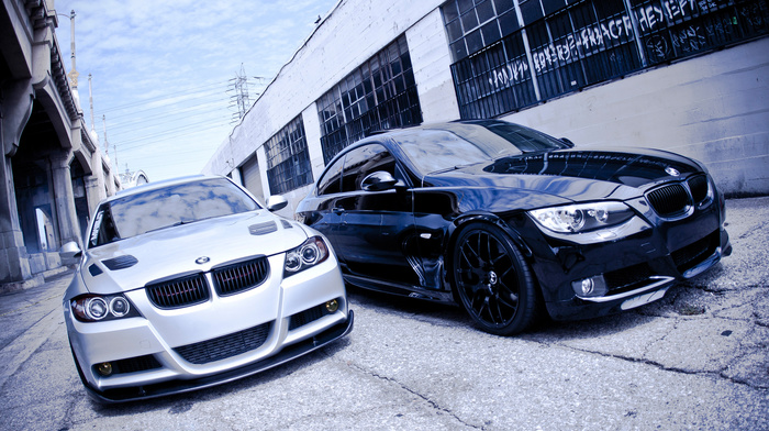 cars, bmw, white