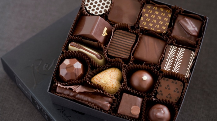 chocolate, white, delicious, box
