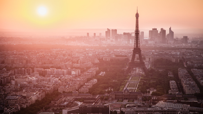 city, Paris, cities, Eiffel Tower, dawn, France