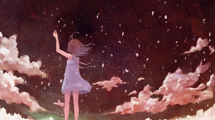 petals, anime girls