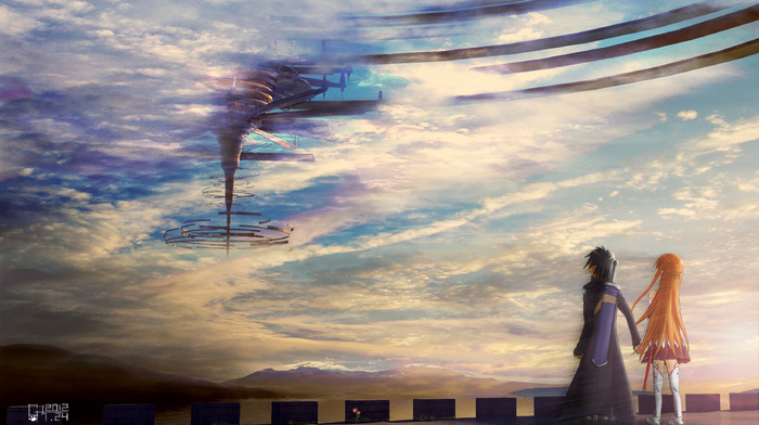 sword, gun, anime