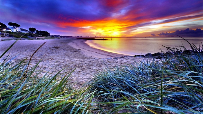 nature, sunset, sand