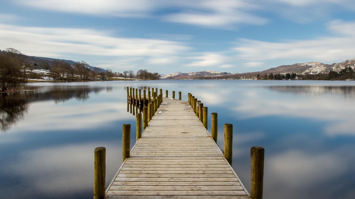 landscape, stunner, lake, bridge