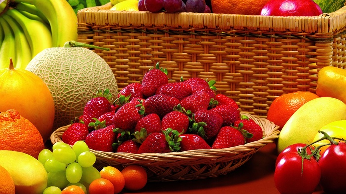 fruits, berries, strawberry, delicious