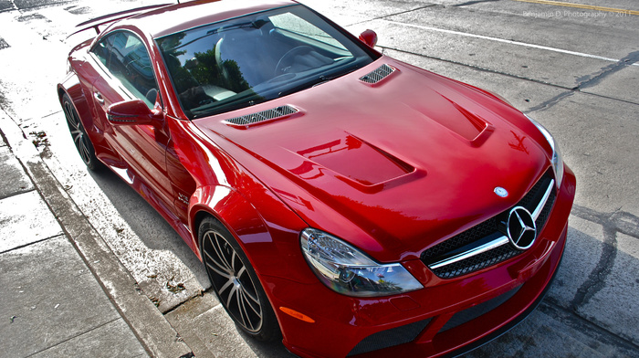 cars, tuning, red, Mercedes