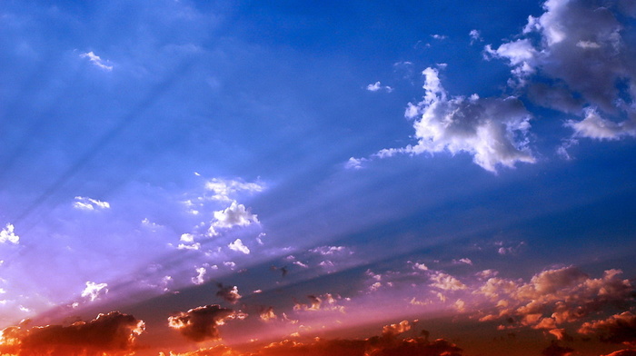 beauty, stunner, sunset, sky, clouds, rays