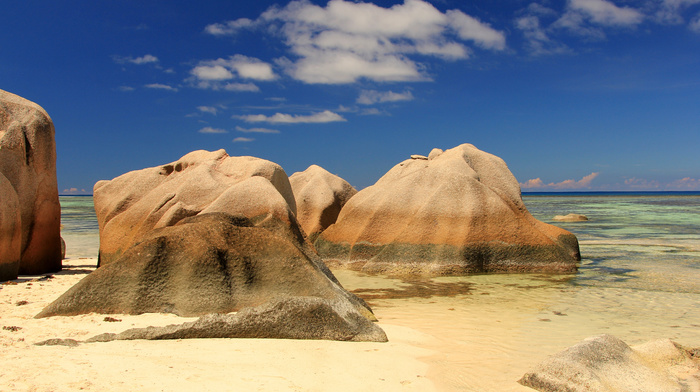 sea, sand, sky, nature, stones