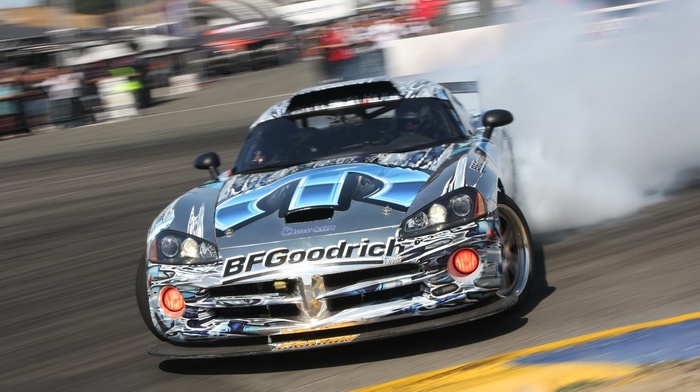 drift, smoke, cars, speed, Dodge