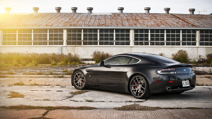 black, cars, Aston Martin